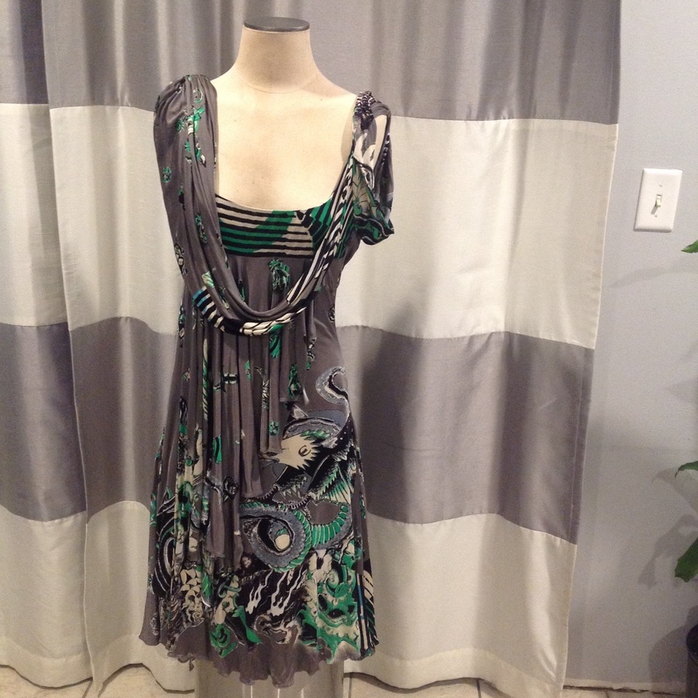 *JUST CAVALLI Roberto Cavalli*  Skull Dress Small